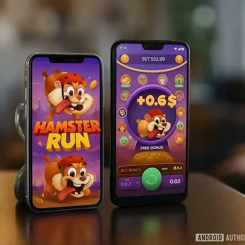 Animated bonus visuals in Hamster Run with energy burst effects